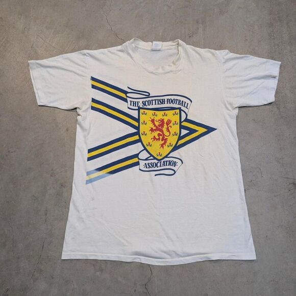VTG 90s Umbro Scottish Football Association Mens L Single Stitch - Picture 1 of 8